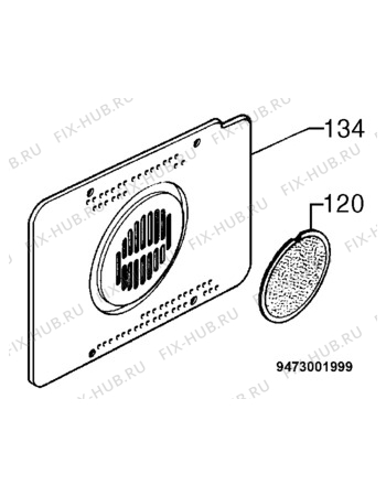 Взрыв-схема плиты (духовки) Aeg C5000CW - Схема узла Kit 269