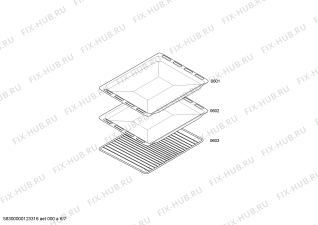 Взрыв-схема плиты (духовки) Siemens HS121201S - Схема узла 06