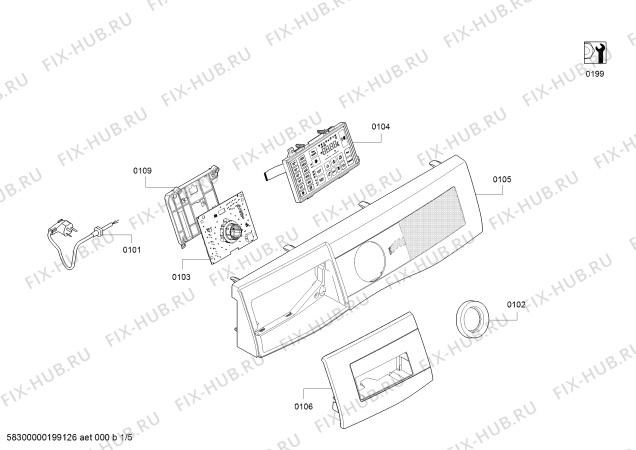 Схема №1 WAU28568LW с изображением Клапан для стиральной машины Bosch 11016648