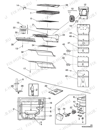 Взрыв-схема холодильника Privileg 678642_40297 - Схема узла C10 Cold, users manual