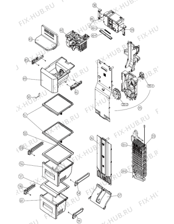 Взрыв-схема холодильника Gorenje NRS9181CX (382181, HZLF61961) - Схема узла 03