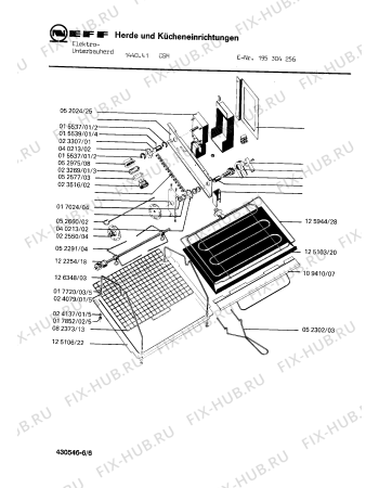 Взрыв-схема плиты (духовки) Neff 195304256 1440.41CSM - Схема узла 06