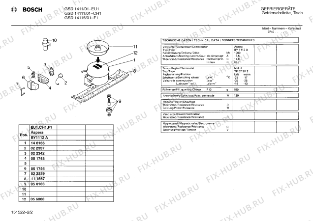 Взрыв-схема холодильника Bosch GSD14111 - Схема узла 02