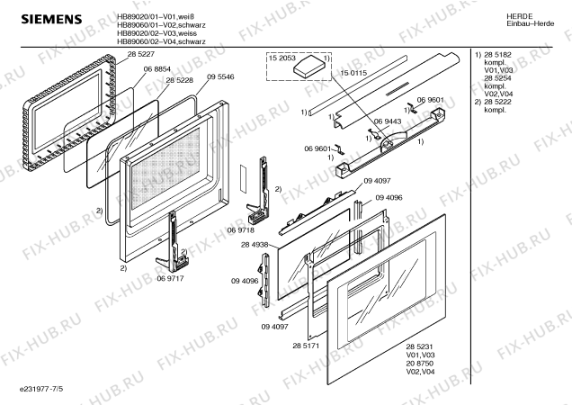 Схема №1 HB89020 с изображением Инструкция по эксплуатации для духового шкафа Siemens 00518298