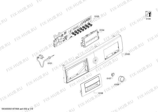 Схема №1 WVG30462SG с изображением Кабель для стиралки Bosch 00634922