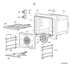 Схема №1 BPH 7502/1 R IN с изображением Клавиша для электропечи Whirlpool 482000006267