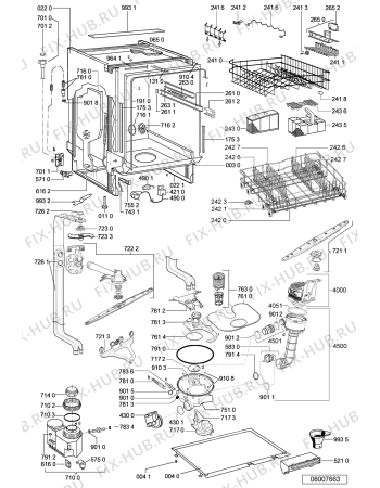 Схема №1 ADG 697 FD с изображением Обшивка для посудомоечной машины Whirlpool 480140101348