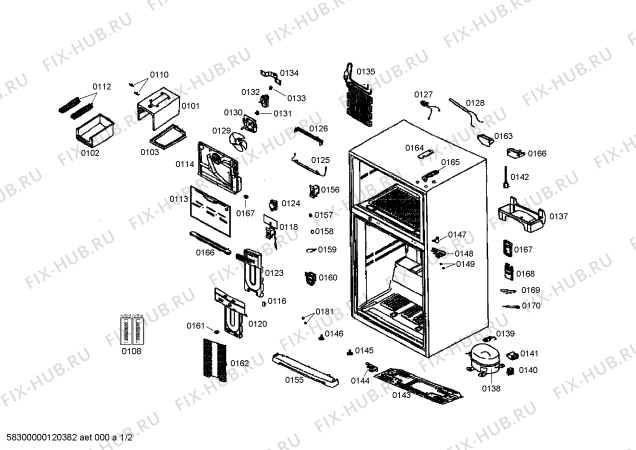 Схема №2 KD40NA40TH с изображением Цоколь для холодильника Siemens 00641904