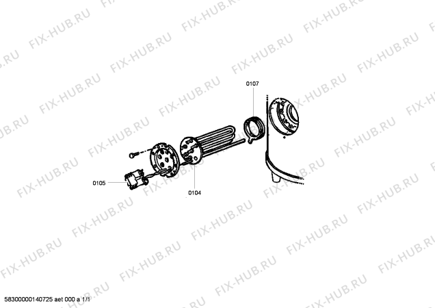 Схема №1 DF2026 с изображением Терморегулятор для бойлера Siemens 00431143