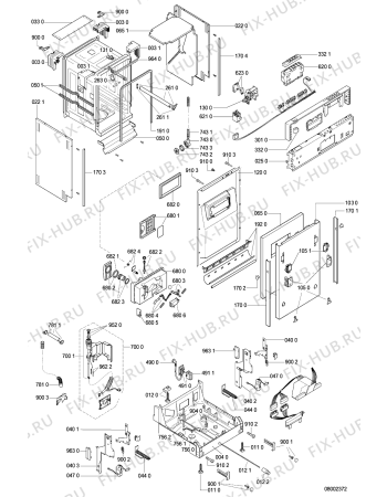 Схема №1 GMX 5984 с изображением Монтажный набор для посудомойки Whirlpool 481290008005