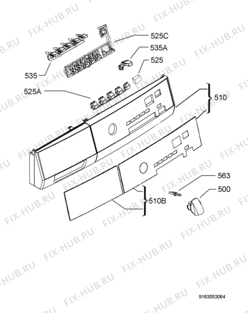 Взрыв-схема сушильной машины Aeg Electrolux TN73571 - Схема узла Command panel 037