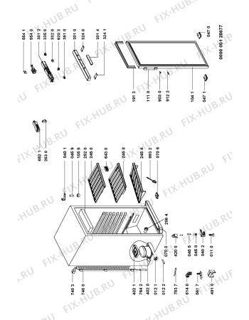 Схема №1 ARC 2110W с изображением Дверь для холодильной камеры Whirlpool 481241619525