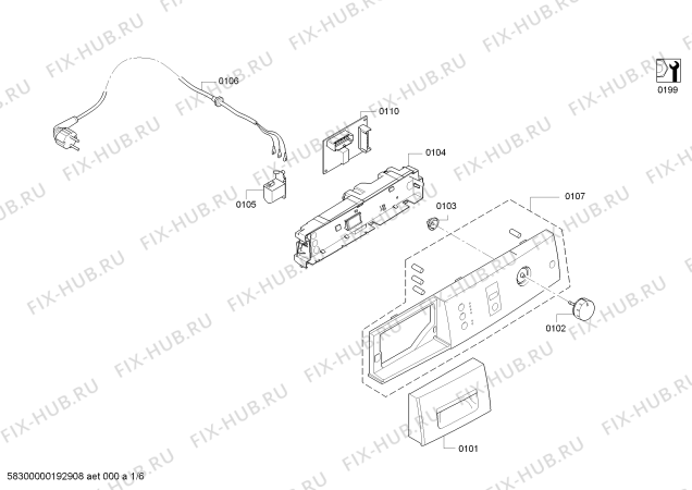 Схема №1 WTW843F0 Serie 6 SelfCleaning Condenser с изображением Панель управления для сушилки Bosch 11005788