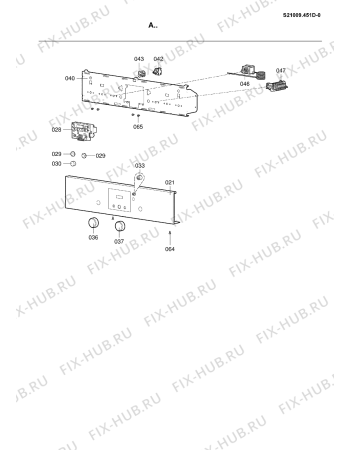 Взрыв-схема плиты (духовки) Bauknecht BLH 8602 SCHWARZ - Схема узла