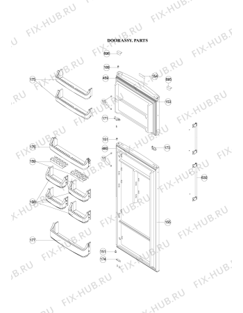 Схема №1 MTM5624 NEGW с изображением Рамка для холодильника Whirlpool 481241820058