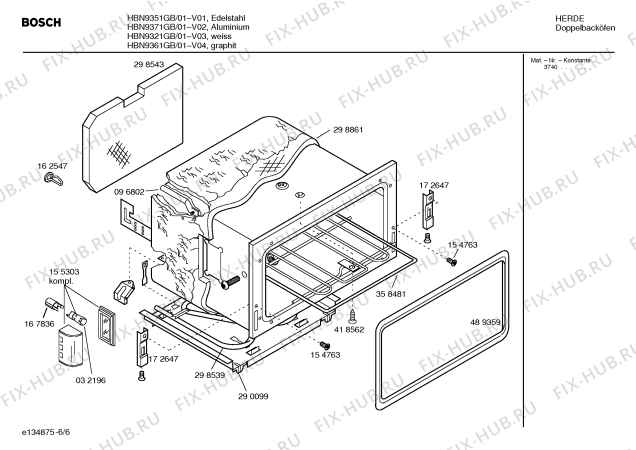 Взрыв-схема плиты (духовки) Bosch HBN9371GB - Схема узла 06