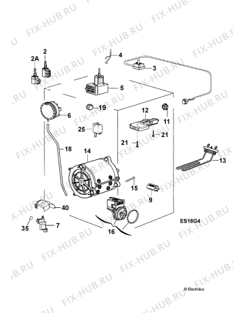Взрыв-схема стиральной машины Electrolux EWT514 - Схема узла Electrical equipment 268