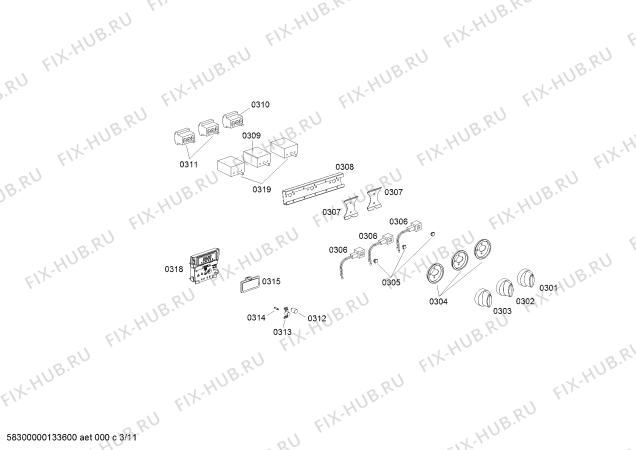Схема №2 F3470N0 Neff с изображением Профилированная полоса для плиты (духовки) Bosch 00650470