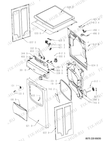 Схема №1 AWZ 220/3 с изображением Декоративная панель для сушилки Whirlpool 481245213525