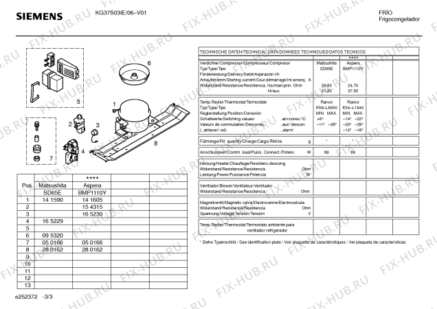 Схема №1 KG36V12IE с изображением Дверь для холодильной камеры Siemens 00232932