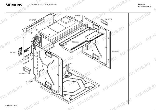 Схема №1 HE41021 с изображением Инструкция по эксплуатации для духового шкафа Siemens 00521958