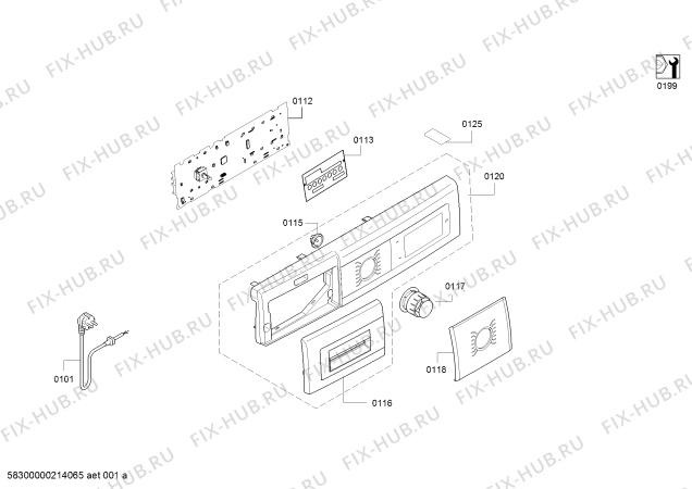 Схема №1 WU14Q4S8DN с изображением Панель управления для стиральной машины Siemens 11025234