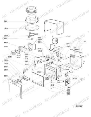 Схема №1 AMW 410 IX с изображением Дверца для микроволновки Whirlpool 480120100067