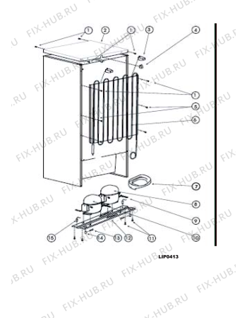 Взрыв-схема холодильника Hotpoint-Ariston RMBA2200LX (F048633) - Схема узла