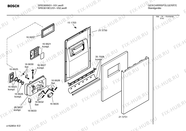 Схема №1 SRS4002GB с изображением Инструкция по эксплуатации для посудомоечной машины Bosch 00525567