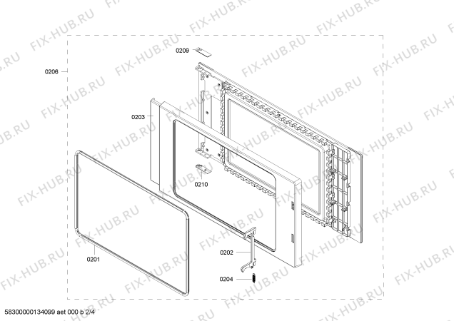 Схема №1 HF25M761 с изображением Дверь для электропечи Siemens 00686144