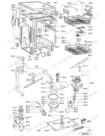 Схема №1 ADP 5550 WH с изображением Обшивка для посудомоечной машины Whirlpool 481245371282