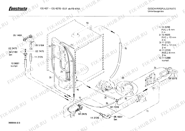 Взрыв-схема посудомоечной машины Constructa CG4270 - Схема узла 03