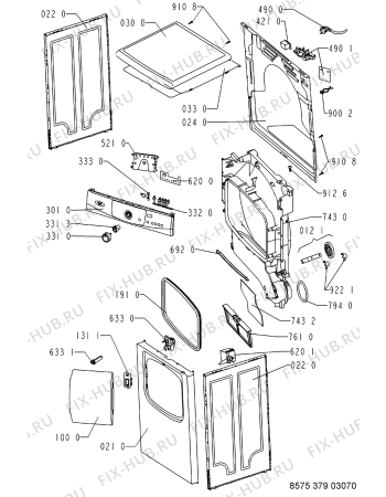 Схема №1 AWZ 3789 с изображением Декоративная панель Whirlpool 481245311124