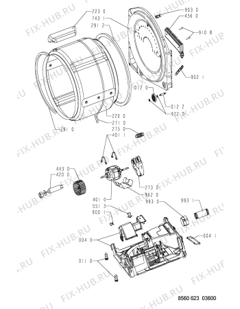 Схема №1 TRAK 6230/6 с изображением Обшивка для сушилки Whirlpool 481245214473