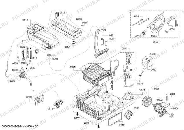 Схема №1 R8380X4EU selfCleaning Condenser с изображением Силовой модуль запрограммированный для сушильной машины Bosch 00637839