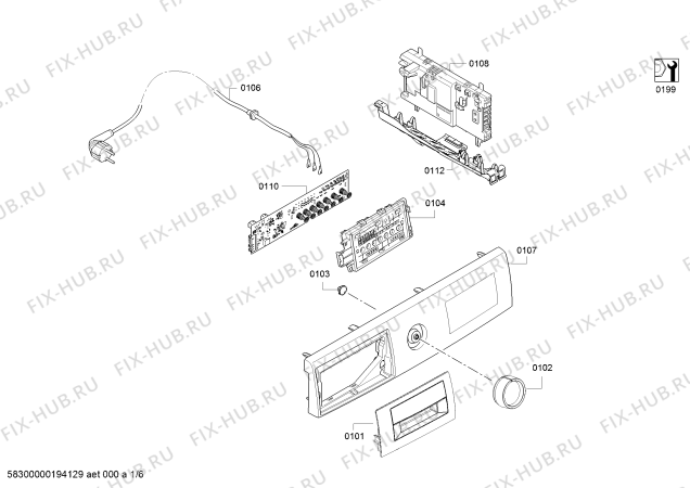 Схема №1 WTW87460FF SelfCleaning Condenser с изображением Силовой модуль запрограммированный для электросушки Bosch 10003145