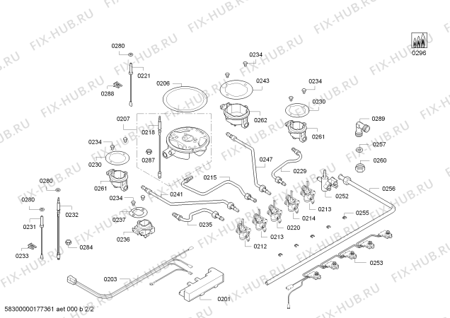 Схема №2 PPQ716M91V 4G+1W MS. BO T70F 2011 с изображением Коллектор для духового шкафа Bosch 00705951