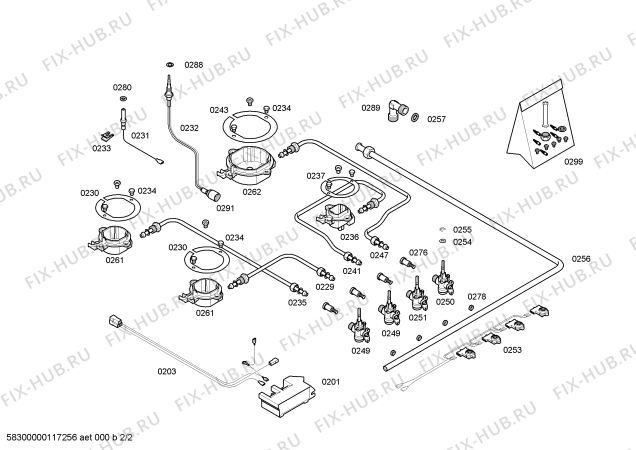 Взрыв-схема плиты (духовки) Bosch PCD655FBR - Схема узла 02