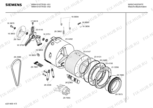 Схема №1 WM41010 SIWAMAT 4101 с изображением Панель управления для стиралки Siemens 00299879