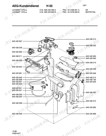 Взрыв-схема стиральной машины Aeg LAV1270 - Схема узла Dryer equipment