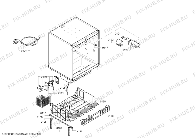 Схема №2 3KUB3253 с изображением Поднос для холодильной камеры Bosch 00746119