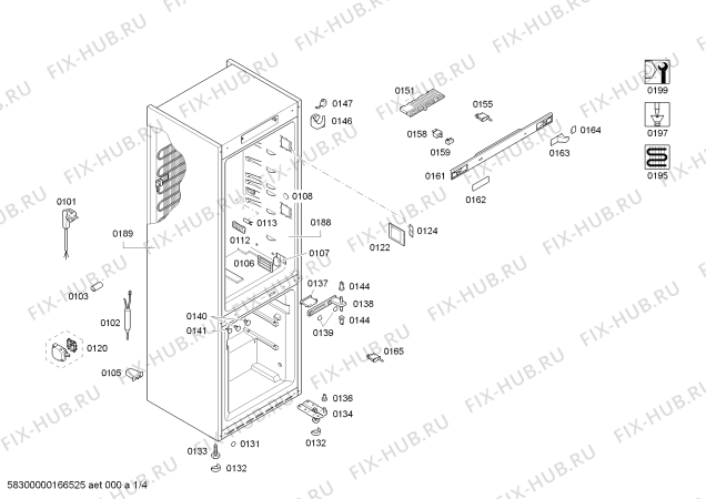 Схема №1 KG36NAS10J Tiger с изображением Дверь для холодильника Siemens 00711311