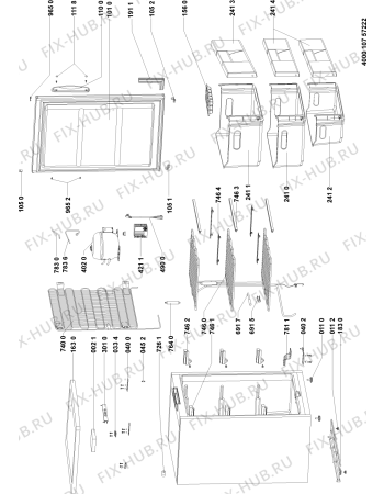 Схема №1 WGK 0850 A++ с изображением Корпусная деталь для холодильника Whirlpool 481010578986