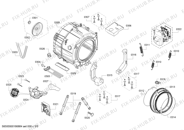 Схема №2 WM14T609FF с изображением Панель управления для стиралки Siemens 11011953