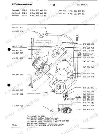 Взрыв-схема посудомоечной машины Aeg ELECTRONIC 231 U - Схема узла Section4