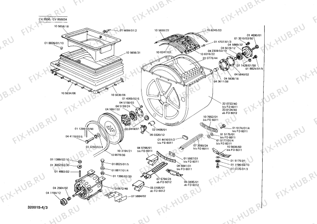 Взрыв-схема стиральной машины Constructa CV8550 - Схема узла 03