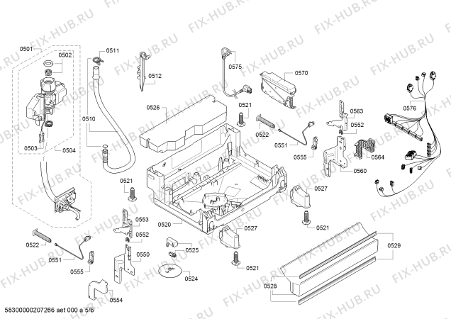 Схема №1 SMS53M42TR с изображением Панель управления для посудомоечной машины Bosch 00704639