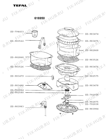 Схема №1 616917 с изображением Сосуд для электромультиварки Tefal SS-983475