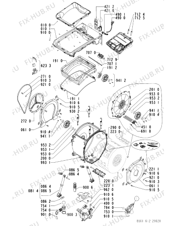 Схема №1 AWA 6122 с изображением Обшивка для стиралки Whirlpool 481245215049