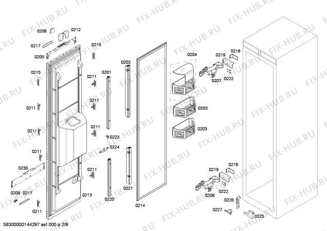 Схема №1 FI24DP30 с изображением Вставная полка для холодильника Siemens 00479686